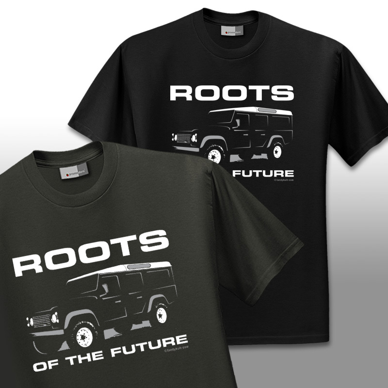 TShirt Landy Landrover Roots of the future